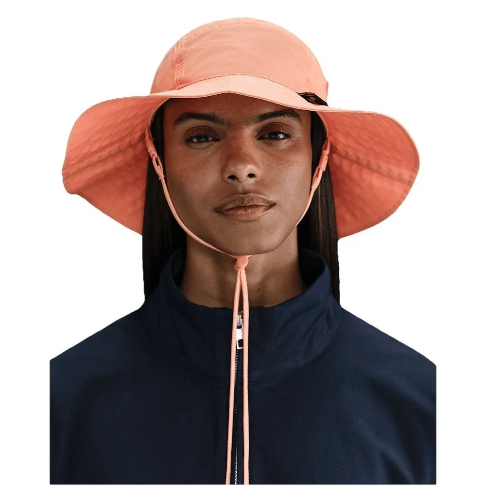 NIKE Apex Wide Brim Bucket Hat Orange Apricot Women's Sz M *NEW* HJ7135-844